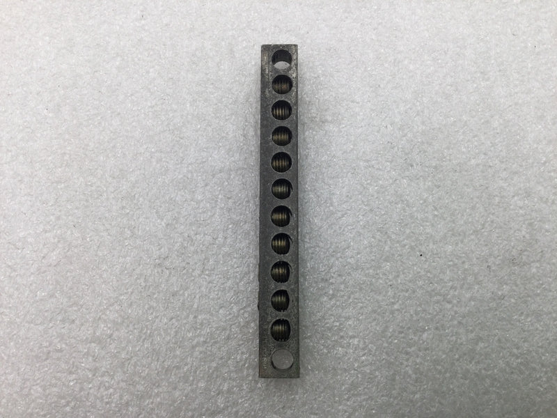 12 Position 4-14 AWG Grounding Bar 3 3/4" x 3/8"