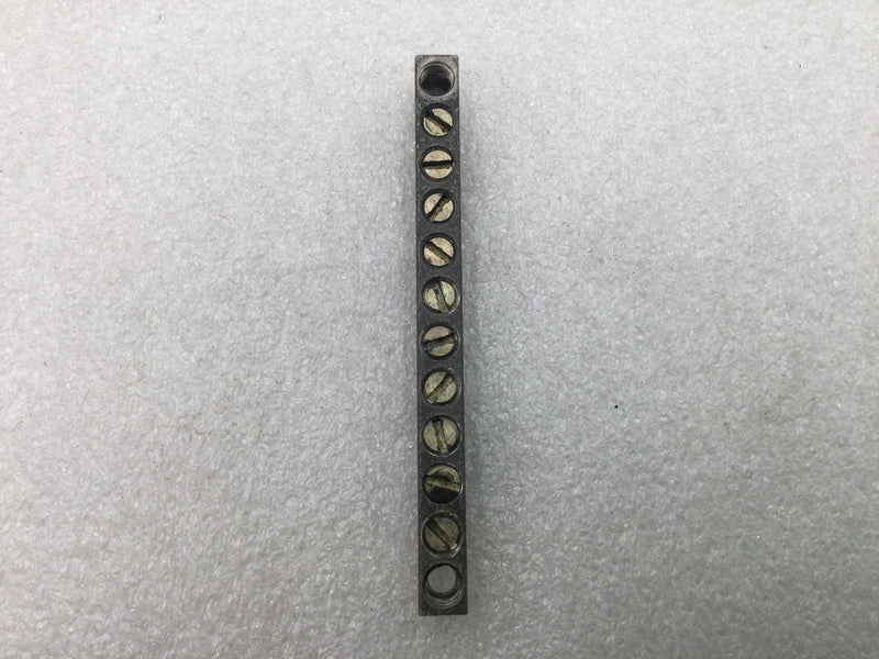 12 Position 4-14 AWG Grounding Bar 3 3/4" x 3/8"