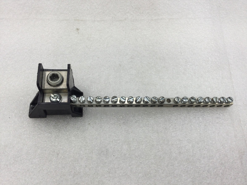 Ilsco N-875 20 Position Ground Bar Kit w/ Lug Connections