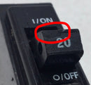 Square D QOB120VH 20 Amp 1 Pole 240V 22kA Breaker - Cosmetic Flaw