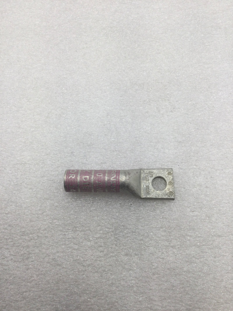 Burndy YA25 Hylug CU Compression Lug for 1/O AWG with 5/16" Bolt Hole(Box of 10)