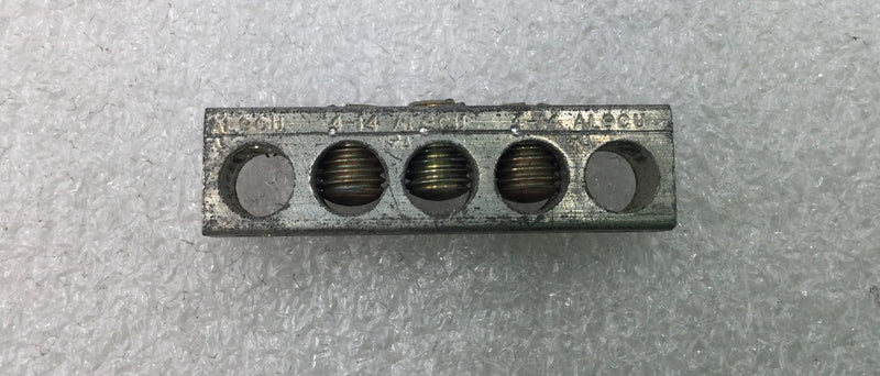 Ilsco NB-17 5 Position 4-14 AWG Grounding Bar 1 5/8" x 3/8"