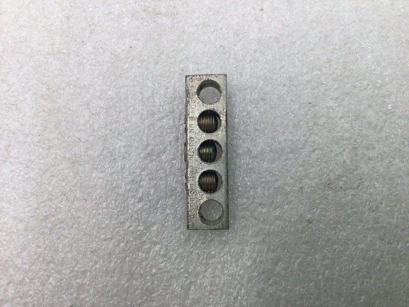 Ilsco NB-17 5 Position 4-14 AWG Grounding Bar 1 5/8" x 3/8"
