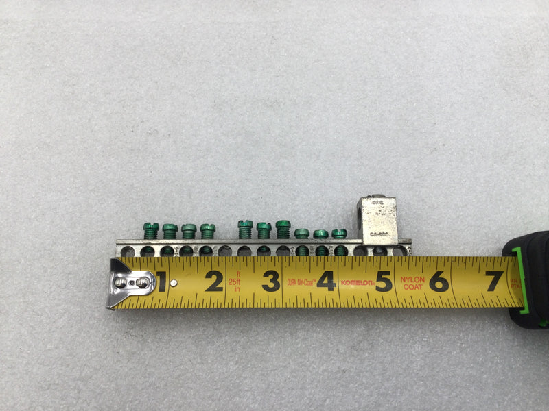 Ilsco NB22 15 Position 4-14 AWG Grounding Bar w/ CA206 Addon Lug
