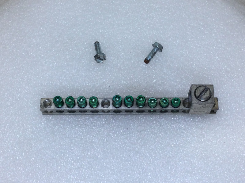 Ilsco NB22 15 Position 4-14 AWG Grounding Bar w/ CA206 Addon Lug