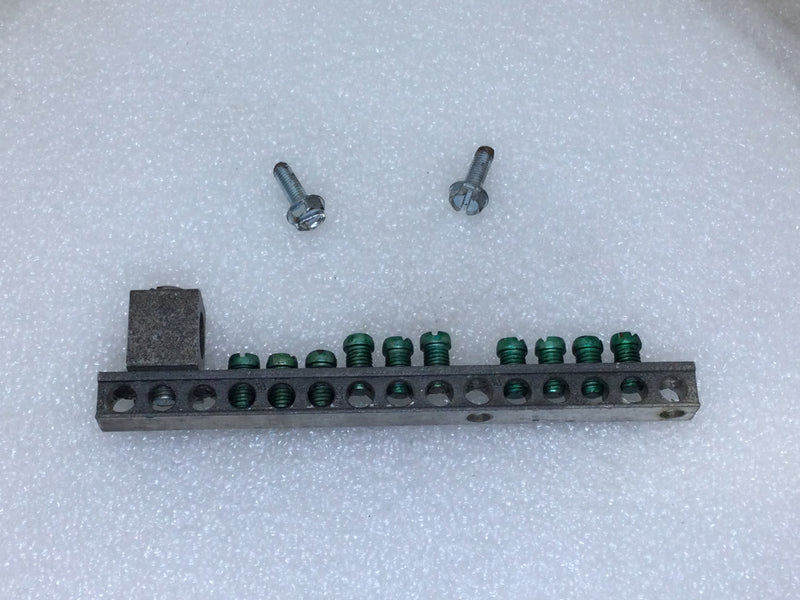 Ilsco NB22 15 Position 4-14 AWG Grounding Bar w/ CA206 Addon Lug