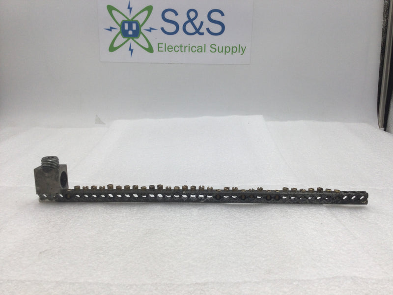 ITE/Gould 36 Position Ground/Neutral Bar with 2/0 Lug 3/4" X 13.5"
