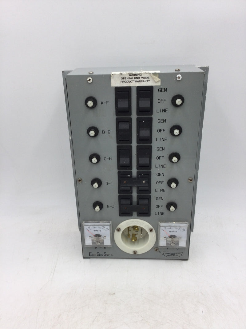 Connecticut Electric EGS107501 10 Circuit 30A 240V 7500W Manual Genera