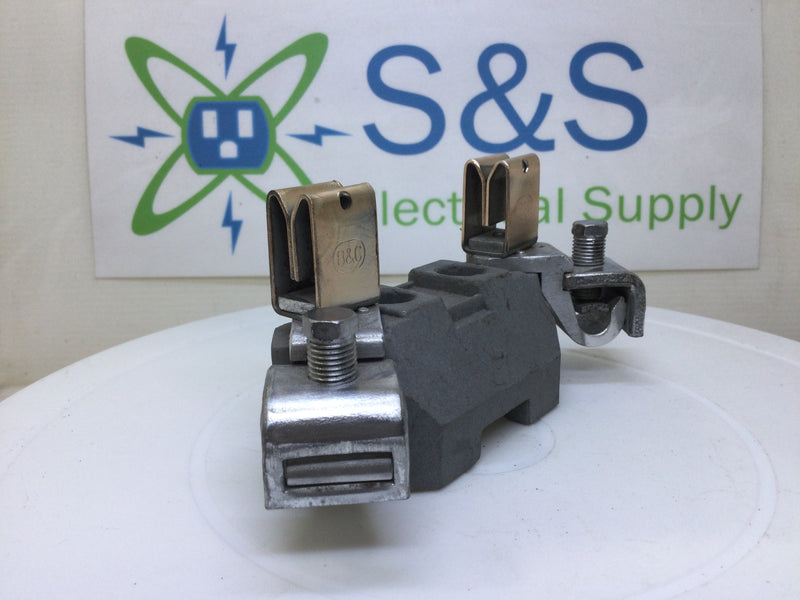 B&C Porcelain Meter Socket Replacement Block 100-200 Amp - w/Middle Ridge