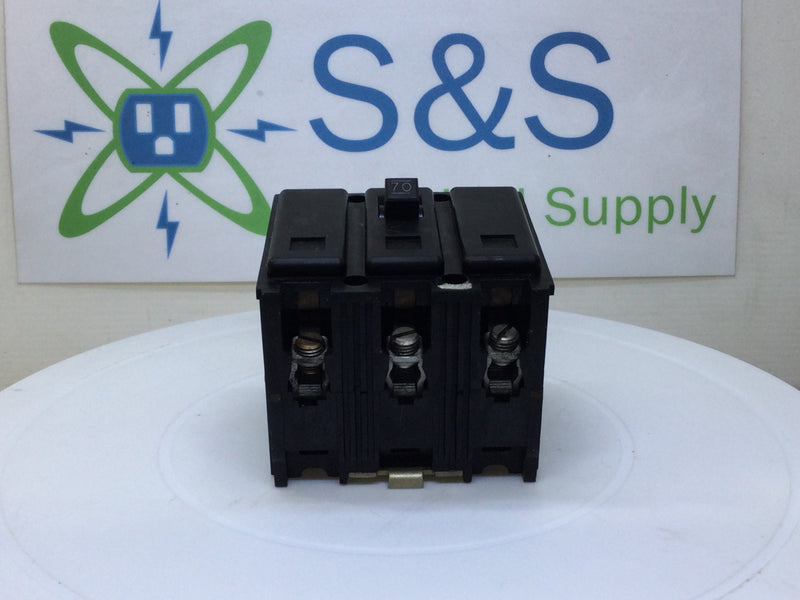 Westinghouse QNBA3070 70 Amp 3 Pole Type B Quicklag Bolt On Circuit Breaker