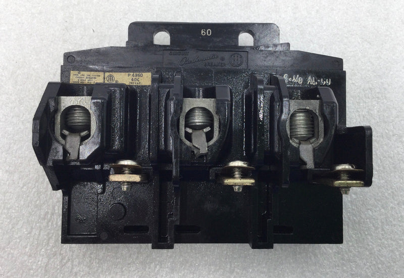 ITE/Pushmatic P4360 60 Amp 3 Pole 240V Circuit Breaker - Cosmetic Flaw
