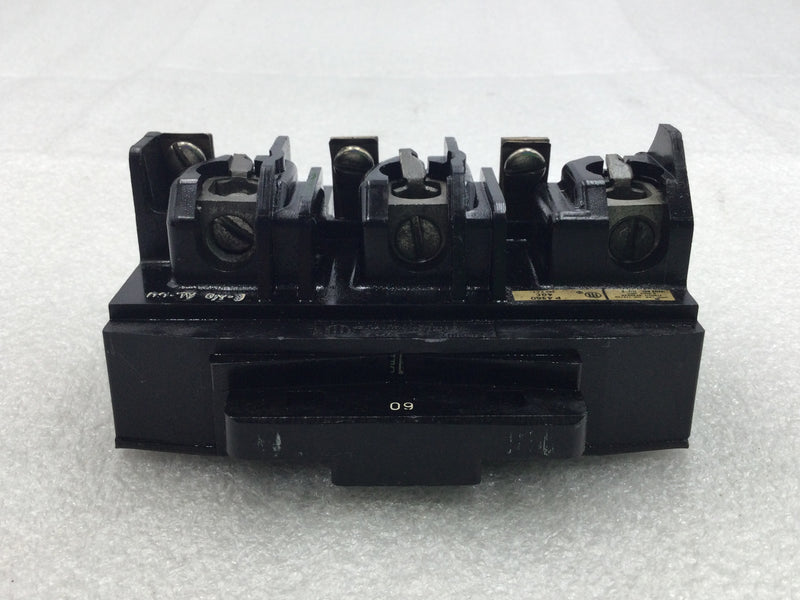 ITE/Pushmatic P4360 60 Amp 3 Pole 240V Circuit Breaker - Cosmetic Flaw