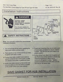 Siemens 4810142 HR/HS Series Hub Cover Plate Rev D 3 7/8" x 3 1/2"