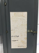 Square D QOC20MW225 225 Amp 20 Space 120/240V Panel Door w/Main 26" x 14 1/4"