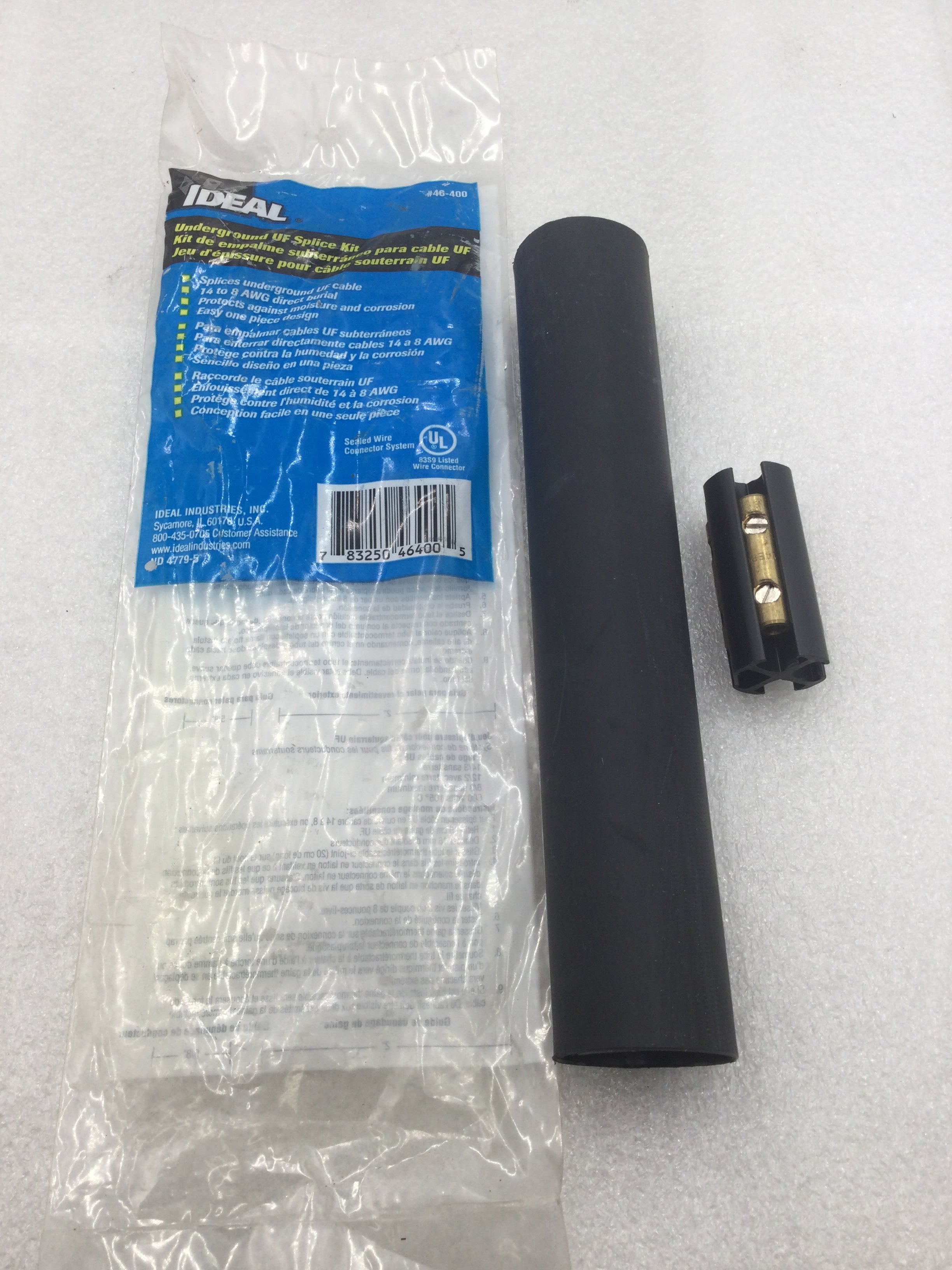 Ideal 46-400 Underground UF Wire Splice Kit for Direct Burial 600V 8 t