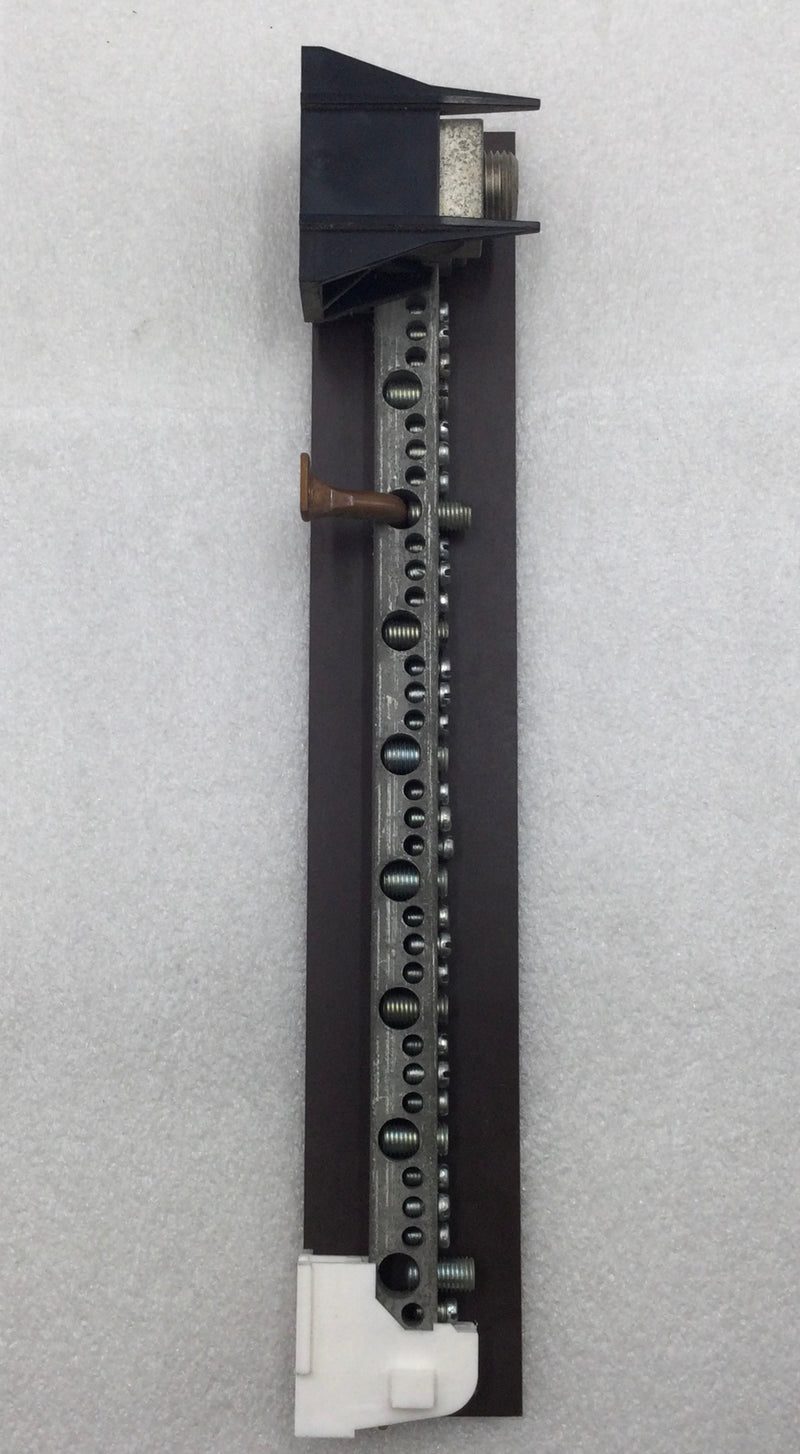 35 Position 4-14 AWG Neutral/Isolated Grounding Bar w/Leg 12 3/8" x 1 3/4"
