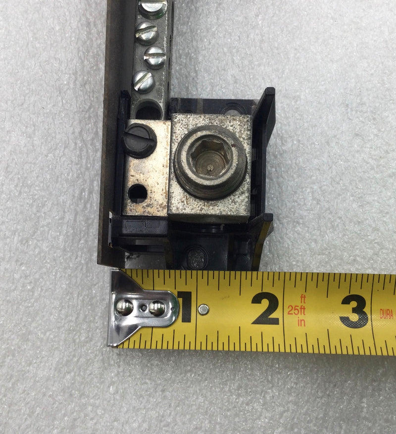 35 Position 4-14 AWG Neutral/Isolated Grounding Bar w/Leg 12 3/8" x 1 3/4"