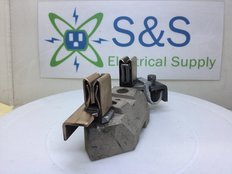 B&C Porcelain Meter Socket Replacement Block 100-200 Amp- One sided Lug