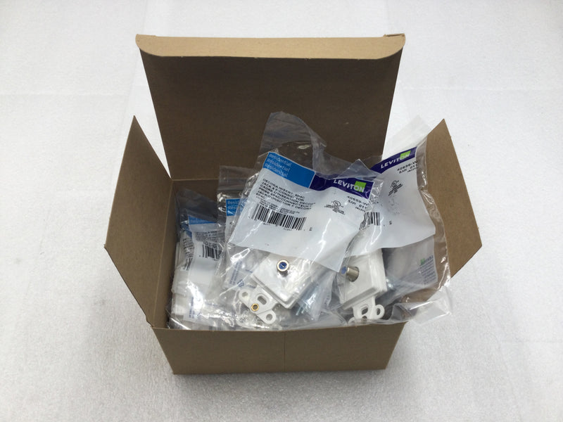 Leviton 40659-W Decora Insert 6P4C Jack X F-Connector