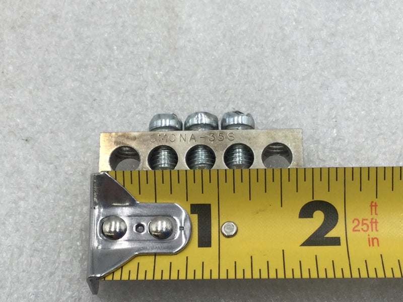 CMC NA-35S 5 Position 4-14 AWG CU9AL Grounding Bar