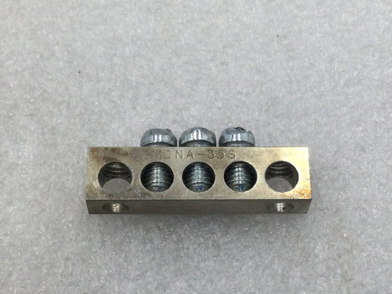 CMC NA-35S 5 Position 4-14 AWG CU9AL Grounding Bar