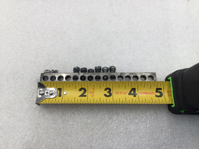 CMC NA-35S 15 Position 4-14 AWG CU9AL Grounding Bar