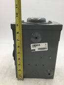 Square D DU321RB 30 Amp 1 Phase 240V Non Fusible GD Safety Switch