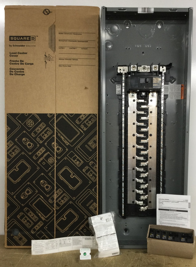 Square D Homeline  HOM4080M200PCVP 200 Amp 40-Space 80-Circuit Panel Value Pack with Breakers and Cover