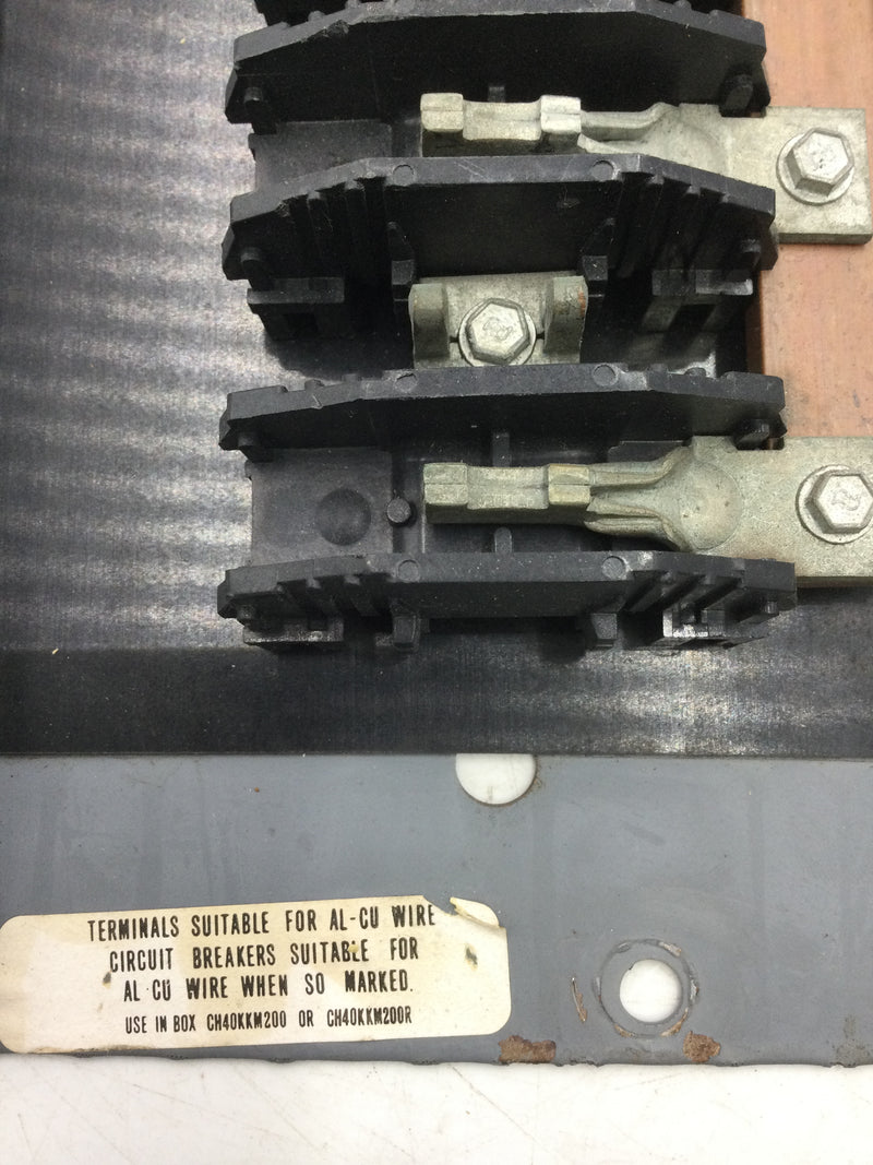 Eaton/Cutler-Hammer 40 Space CCV Type Main Breaker Guts Only 200A 120V