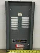 Square D NQOB-81715-30A Dead Front Only 20 Space 100 Amp 120/208V 3 Phase 4 Wire 120/240V 3 Phase 3 Wire 16 7/8" x 8 3/4"V