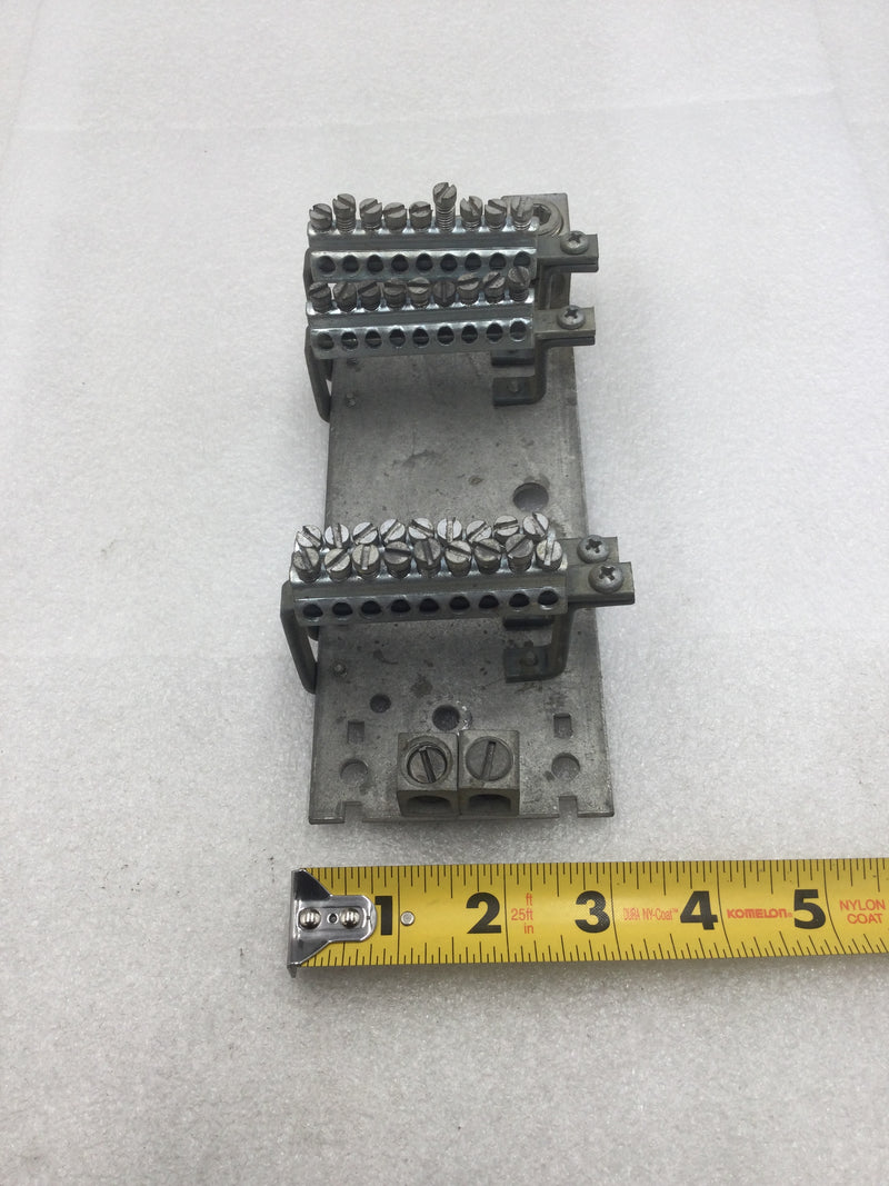 Zinsco 36 Position 4-14 AWG Neutral/Grounding Bar for CTL Load Centers 7.5" X 3"