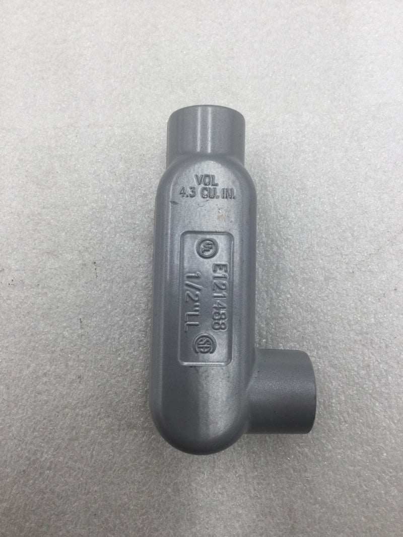 Eaton/Crouse-Hinds LL15-CGN 1/2" LL Conduit Body with Cover and Neoprene Gasket