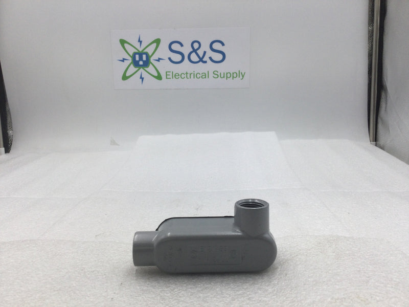 Eaton/Crouse-Hinds LL15-CGN 1/2" LL Conduit Body with Cover and Neoprene Gasket