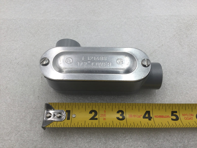 Eaton/Crouse-Hinds LL15-CGN 1/2" LL Conduit Body with Cover and Neoprene Gasket