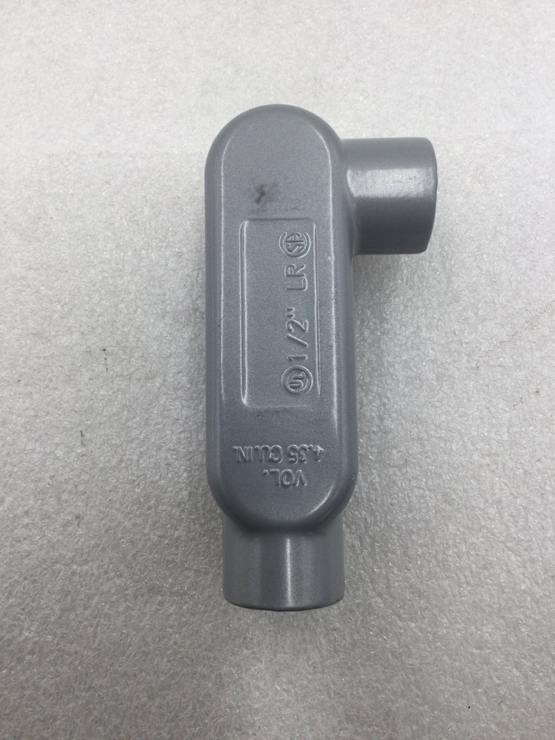 Eaton/Crouse-Hinds LR15-CGN 1/2" LL Conduit Body with Cover and Neoprene Gasket