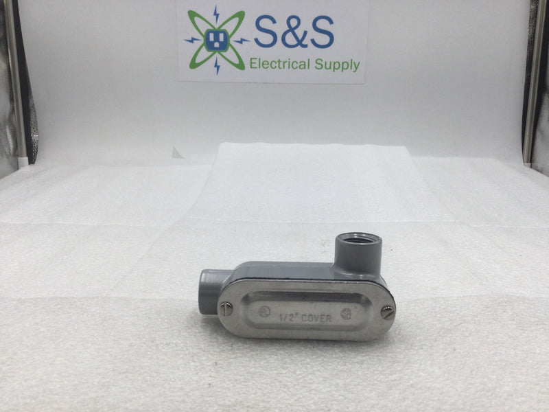 Eaton/Crouse-Hinds LR15-CGN 1/2" LL Conduit Body with Cover and Neoprene Gasket