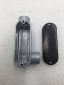 Eaton/Crouse-Hinds LR15-CGN 1/2" LL Conduit Body with Cover and Neoprene Gasket