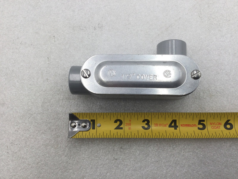 Eaton/Crouse-Hinds LR15-CGN 1/2" LL Conduit Body with Cover and Neoprene Gasket