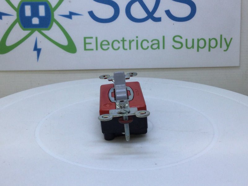 Hubbell HBL1221GY 20 Amp 120-277V 1 Pole Toggle Switch - Gray