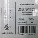 Tania TAN-71-2W 2 Gang Toggle Switch Wall Plate