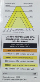 Lithonia Lighting 264T2L 90CRI 730-800Lm 2700-3500K 4" LED Ultra-Thin Fixture