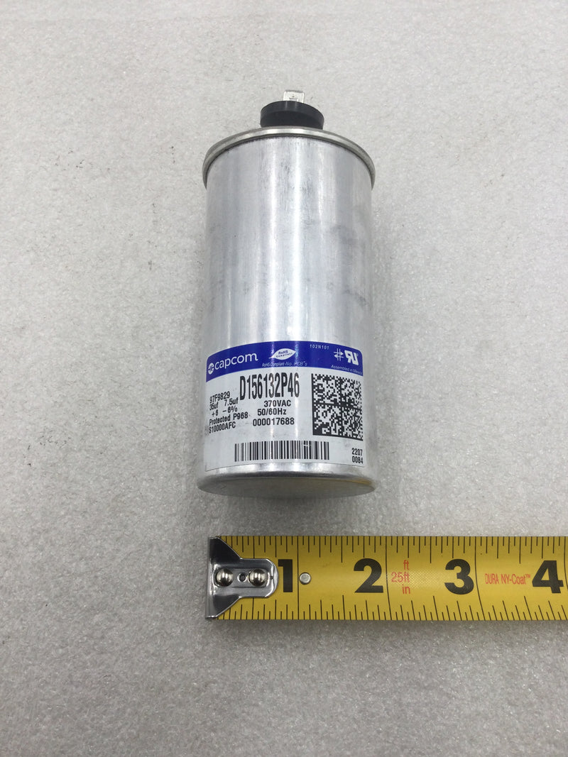 Genteq/Capcom 97F9829 35/7uf +/-6% 50/60Hz 370V Round Capacitor (D156132P46)