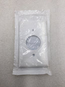 Leviton 88004 Standard Single Gang Round Receptacle Plate in White