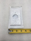 Leviton 88004 Standard Single Gang Round Receptacle Plate in White