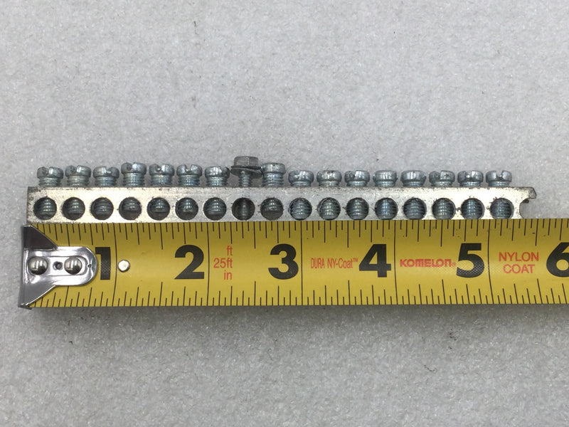 17 Position 4-14 AWG Grounding Bar 5 1/2" x 3/8"
