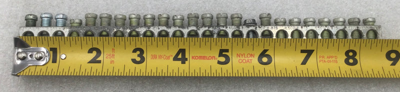 Ilsco N-87S 24 Position 4-14 AWG Grounding Bar 8 1/2" x 3/8"