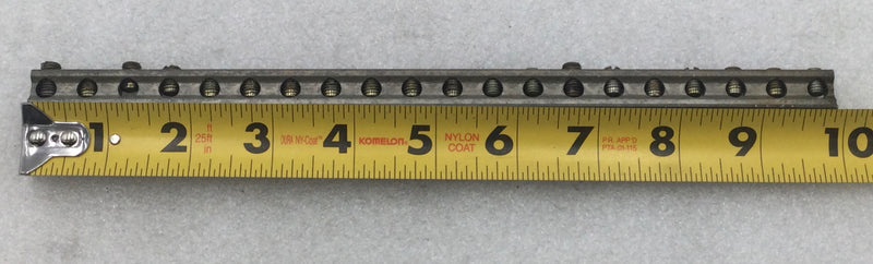 20 Position 4-14 AWG Grounding Bar 9 7/8" x 1/2"
