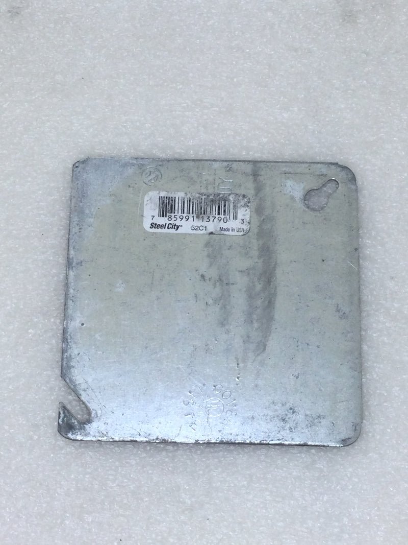 Lot of 2 Steel City 52 C1 4" Square Box Blank Cover