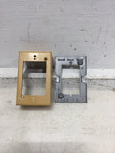 Wiremold 5748- 1 Gang Switch & Receptacle Box Buff