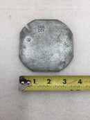 Lot of 4 Mixed Brands 4" Octagon Box Blank Cover Plate